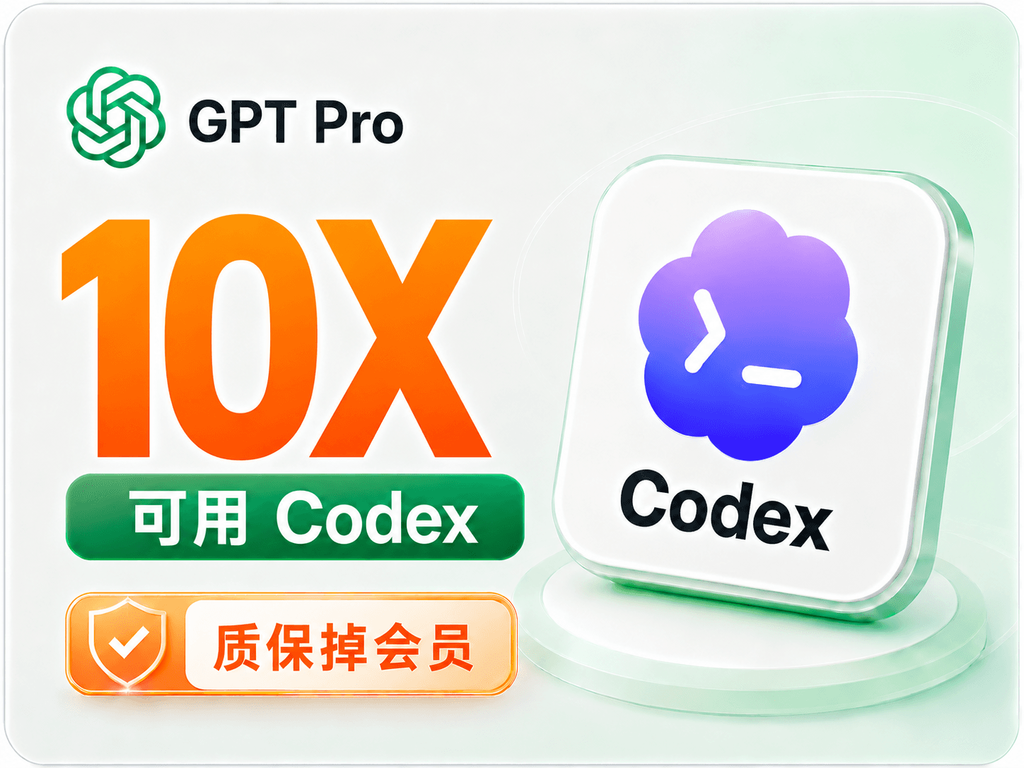 GPT Pro 10X 官方代充30天（只质保掉会员）