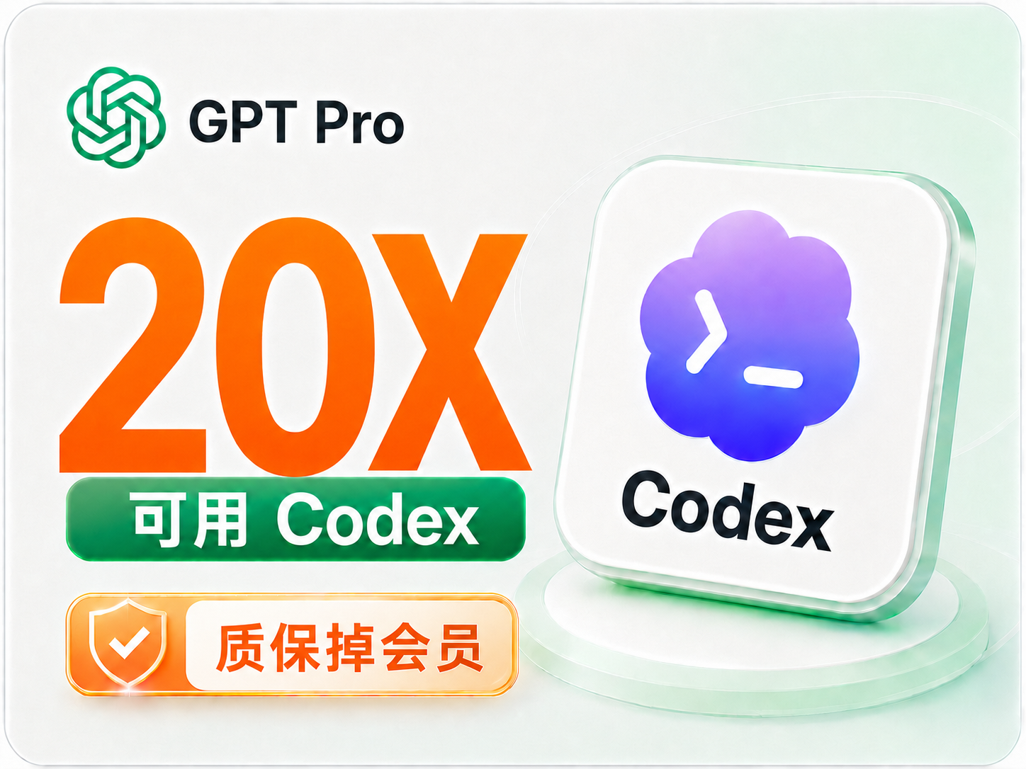 GPT Pro 20X 官方代充30天(只质保掉会员)